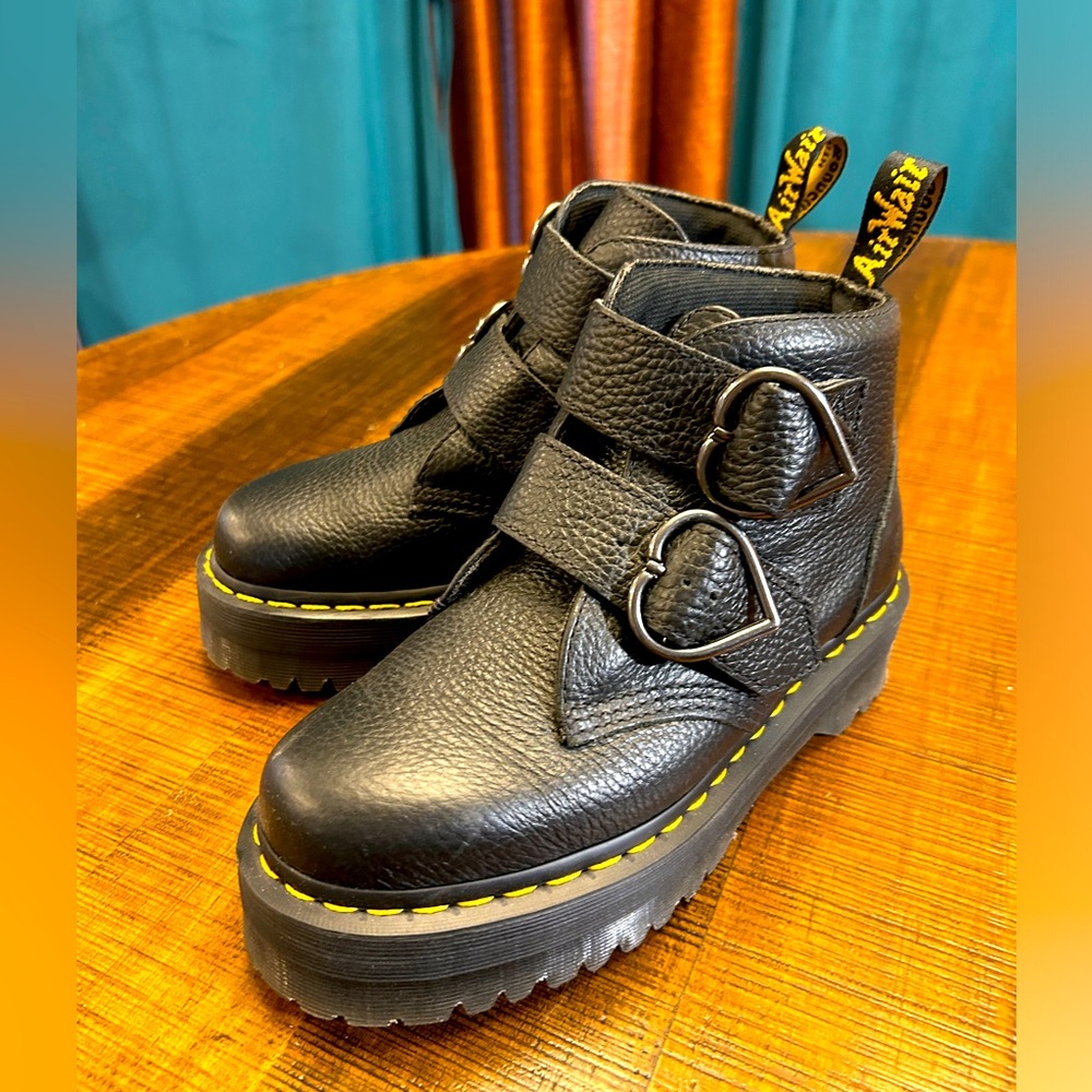 Devon Doc Marten heart shaped buckle boots